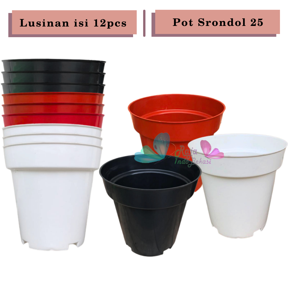 LUSINAN Pot Tinggi Srondol 25 Coklat Hitam Merah Bata Putih Terracota - Pot Tinggi Usa Eiffel Effiel 18 20 25 Lusinan Paket murah isi 1 lusin pot bunga plastik lusinan pot tanaman Pot Bibit Besar Mini Kecil Pot Srondol