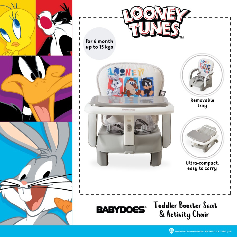 BABYDOES Booster Seat &amp; Activity Chair Looney Tunes