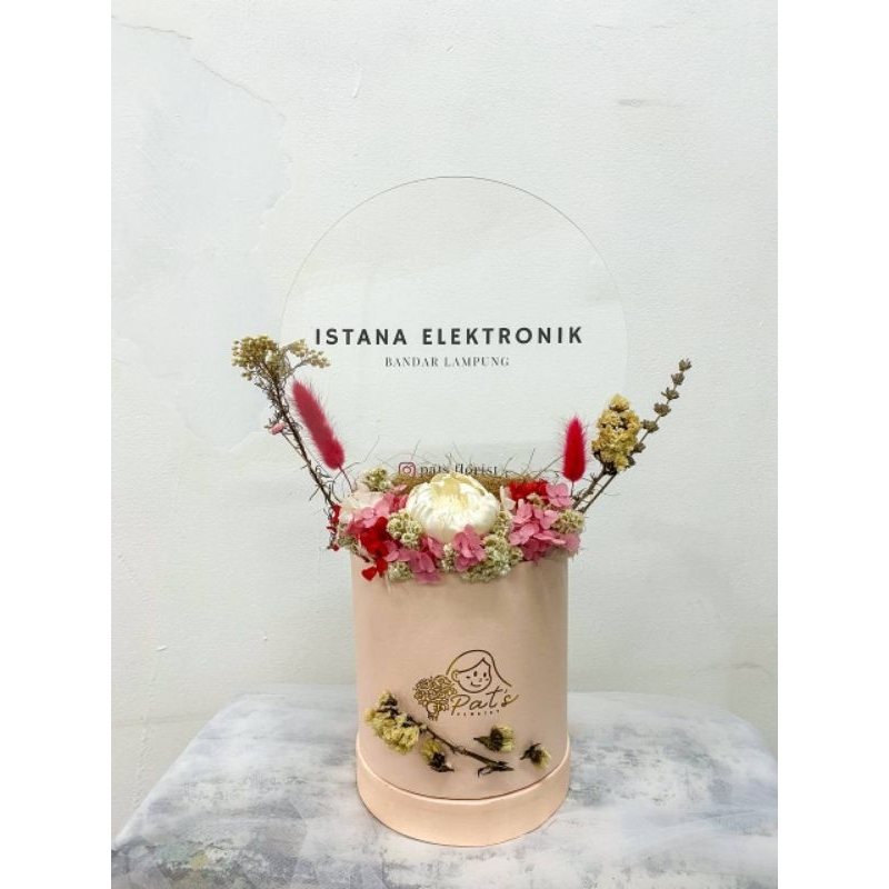 Acrylic Bloom Box l Akrilik Bloom Box l Hadiah Grand Opening l Ucapan Akrilik l Acrylic Lettering