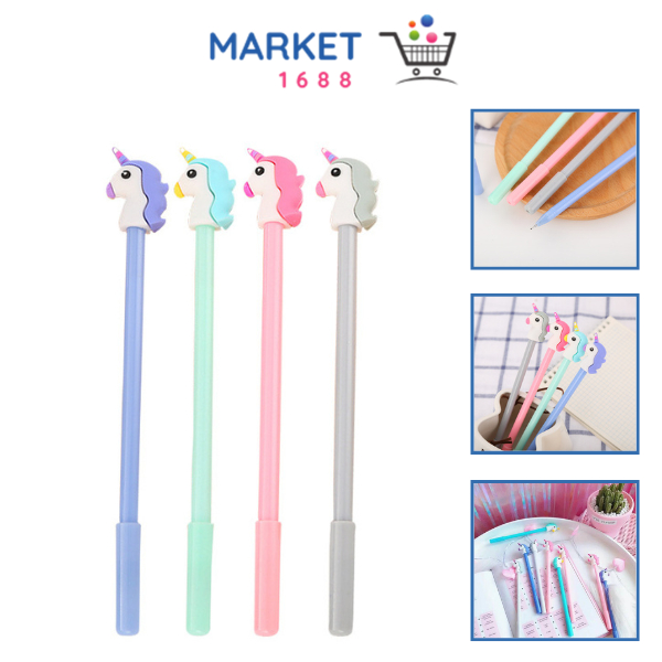 

Market1688 Pena Karakter Kepala Unicorn Lucu Kekinian Pulpen Stationary Cair