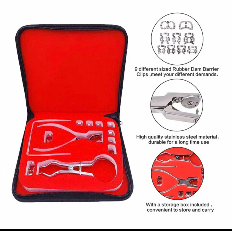 Dental rubber dam kit / rubber dam set