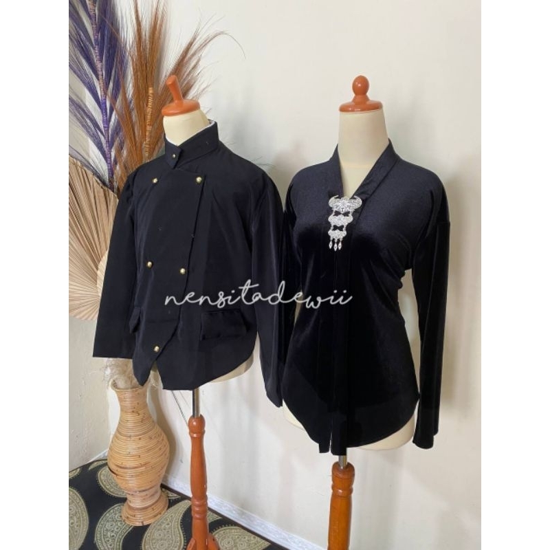 Beskap Solo (Polos) + Kebaya Kartini, Nuansa Hitam