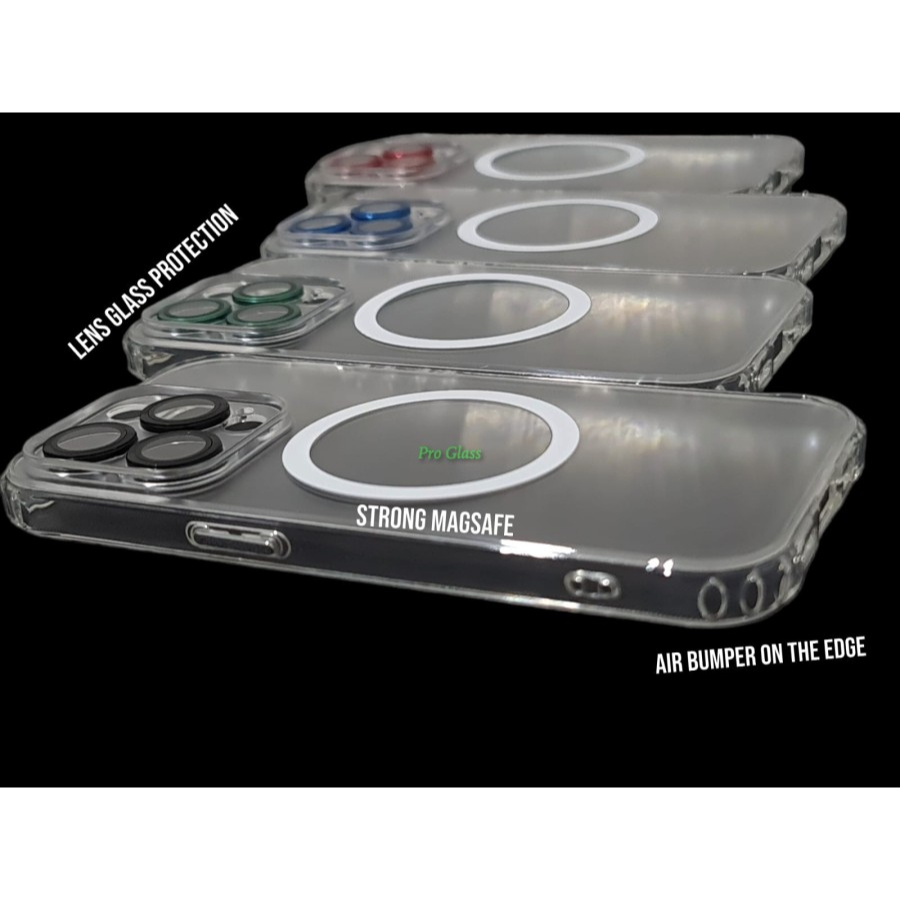 C147 IPhone 13 / 13 PRO / 13 PRO MAX / 14 / 14 PLUS / 14 PRO / 14 PRO MAX Matte LensPro Magsafe Hybrid PC Soft Case