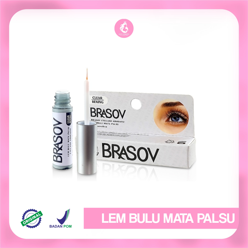 BRASOV Lem Bulu Mata Palsu 8 ML | Perekat Bulu Mata Palsu | Lem | BPOM