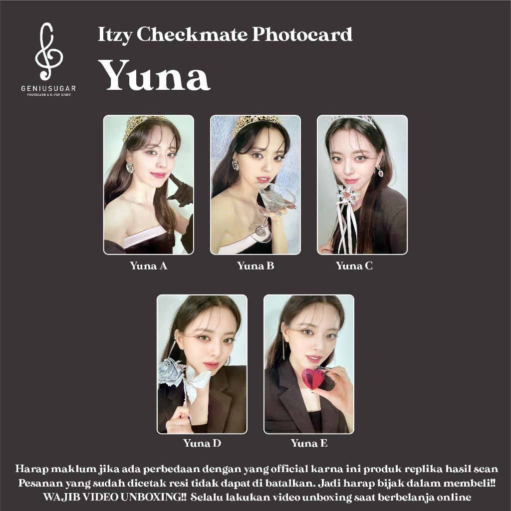 [REPLIKA ITZY] PHOTOCARD CHECKMATE UNOFFICIAL