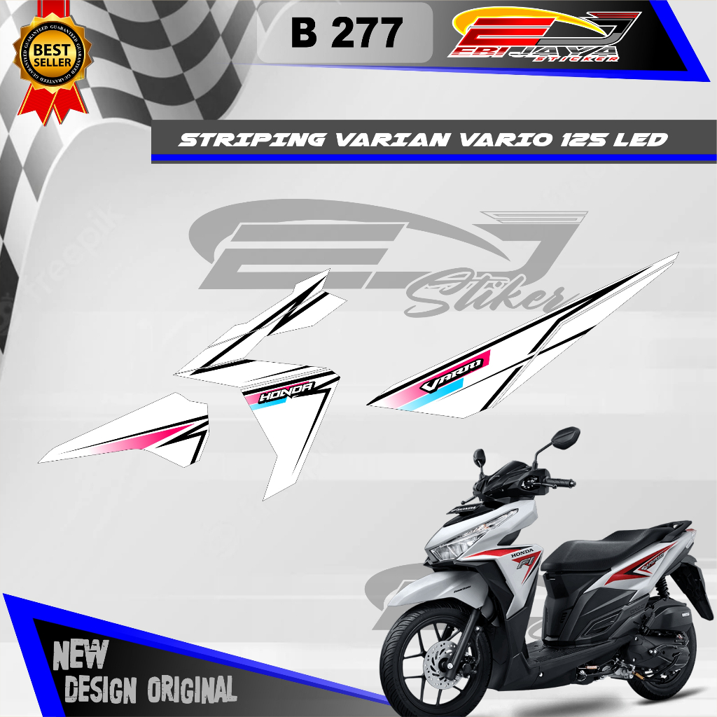STIKER DECAL VARIO 125 LED SIMPEL GRAFIK  / STIKER STRIPING SEMI FULL BODY HONDA VARIO 125 LED / STI