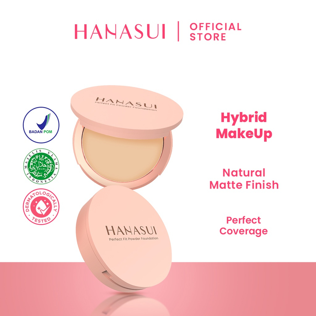 Hanasui Perfect Fit Powder Foundation - Bedak Padat Hanasui