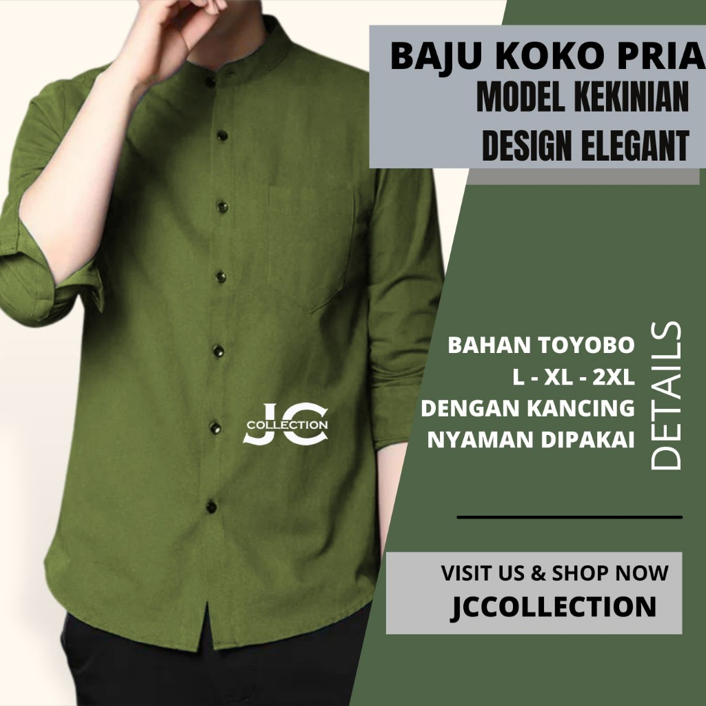 Kemeja koko Lengan Panjang Oversize variasi kancing Denddy JCCollections