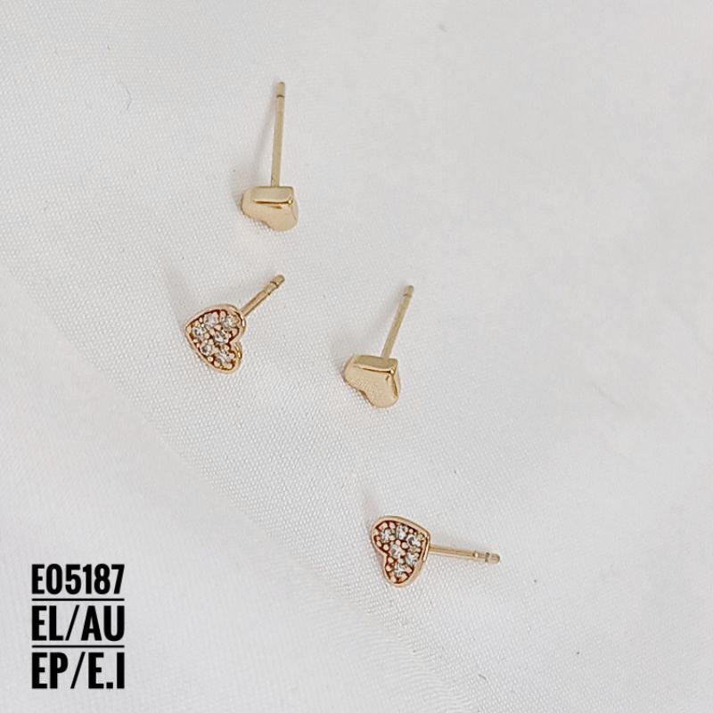 Anting xuping stud love gold E05187