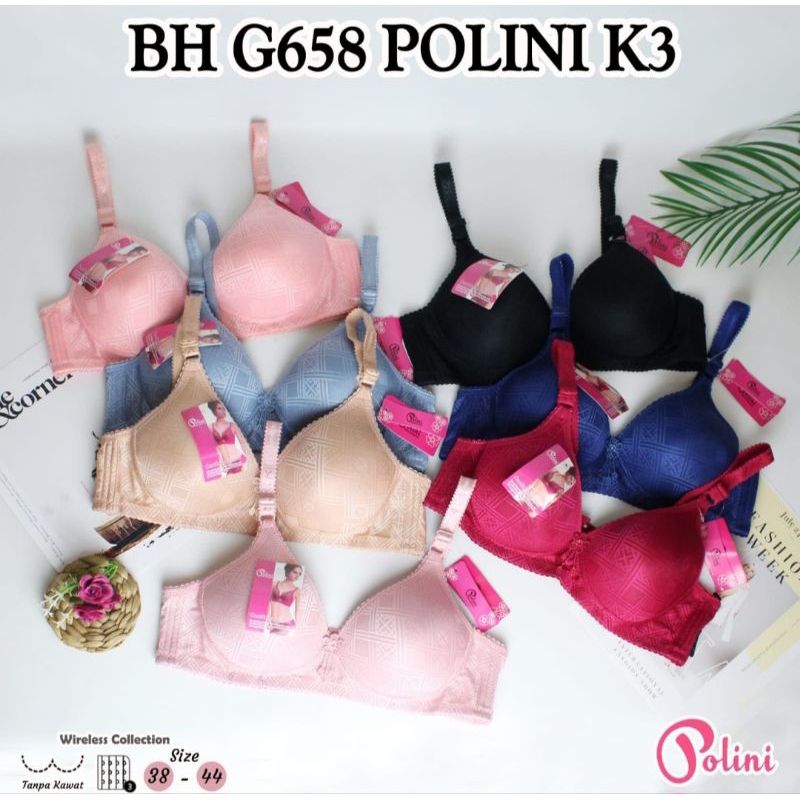 Polini G658 Bra Wanita Busa Tipis Tanpa Kawat