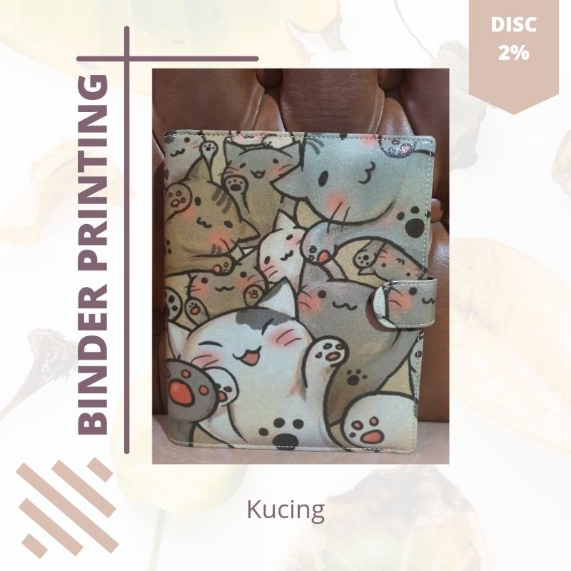 

Binder Printing Kulit Sintetis A5( 20ring )B5 26 Ring - 6