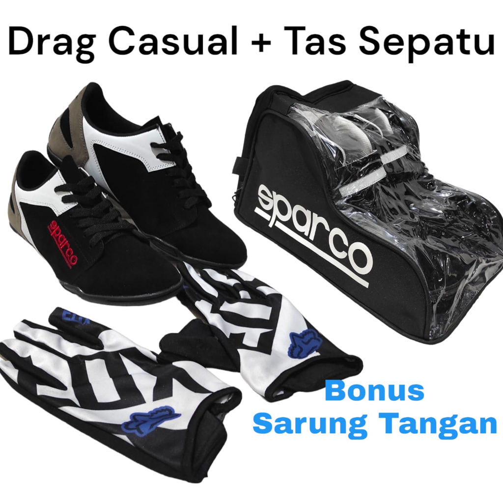 sepatu drag race sepatu sunmori sepatu balap casual terlaris new kuality kualitas premium PLUS TAS PLUS GLOVE
