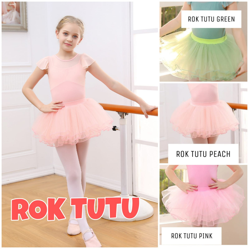 ROK BALET ROK TUTU SENAM WRAP SKIRT PENUTUP LEOTARD GYMNASTIC ANAK CEWEK SERAGAM ICE SKATING IMPORT