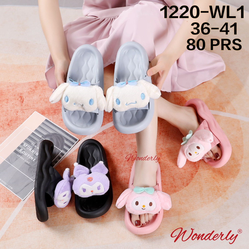 SENDAL WANITA  BONEKA EMPUK WONDERLY 1220-WL1