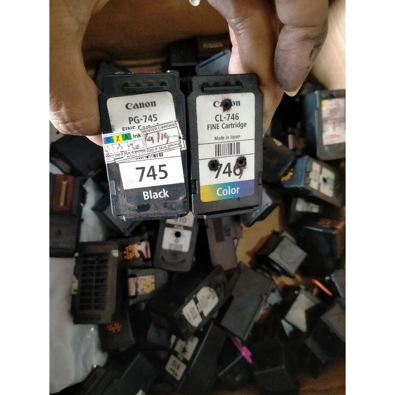 CATRIDGE CANON 745 746 mg 2570 mg 2470 IP 2870 bekas infus/suntik hanya konek atau detek printer