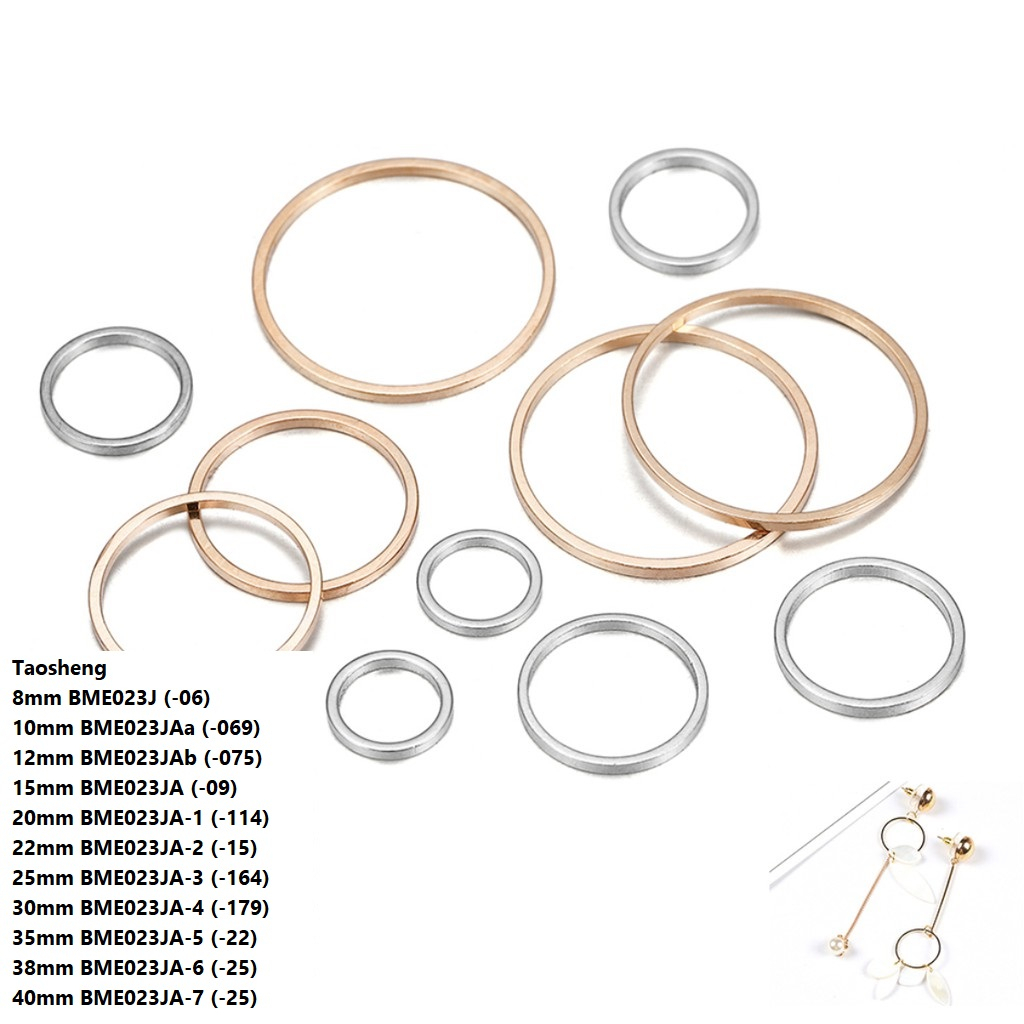 Konektor Anting Ring Tertutup Uk 8-40mm, Harga/20-50pc