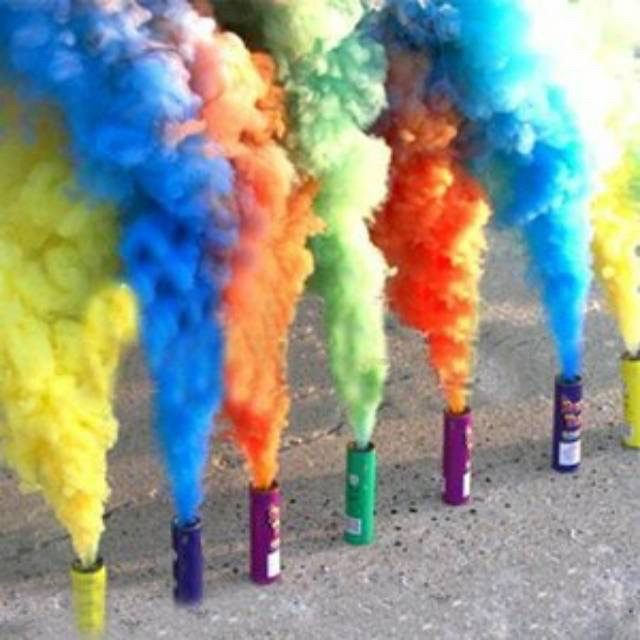 smoke bomb per pack set isi 5 pcs / pipa asap warna bom asap