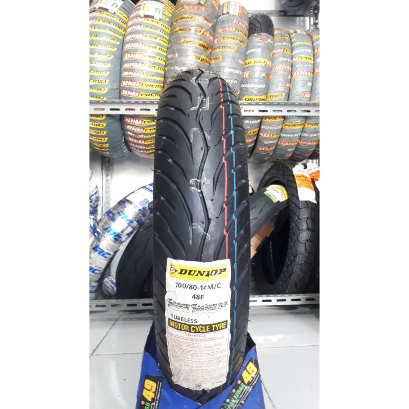 Ban DUNLOP Scootsmart 2 100.80.14 Ring 14 Ban Harian Motor Matic Beat Vario Mio Fino dll