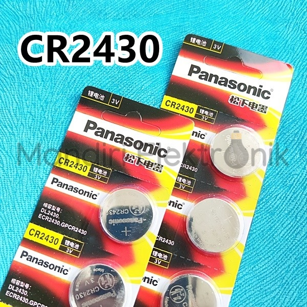 Baterai CR2430 Panasonic Battery Batre Jam Tangan Panasonic 2430 3V Original Baterai Kancing Panasonic 2430