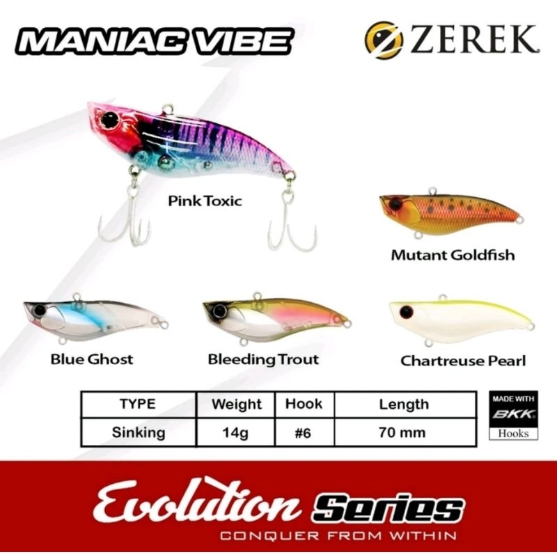 lure zerek maniac vibe 70mm