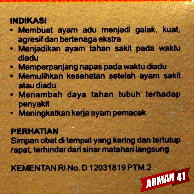 RK Obat Ayam KUAT Adu Laga SUPER TOP EXTRA POWER NEW - 10 Kapsul - Medion