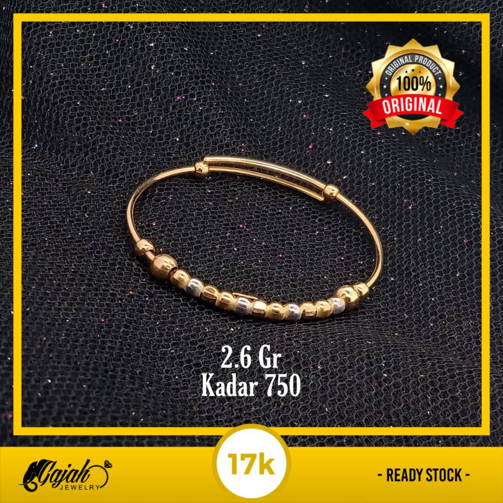 Gelang Anak Emas 17K - 2.6 Gr Kadar 750 - 4628