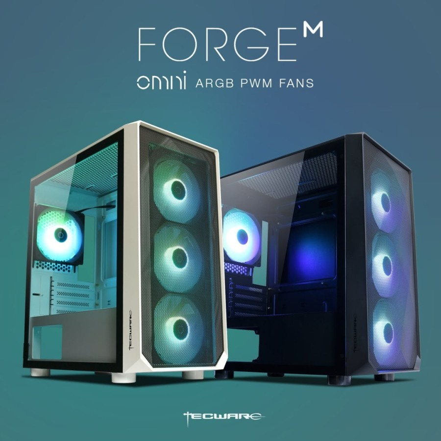 TECWARE FORGE M OMNI ARGB MICRO ATX CASE BLACK/WHITE