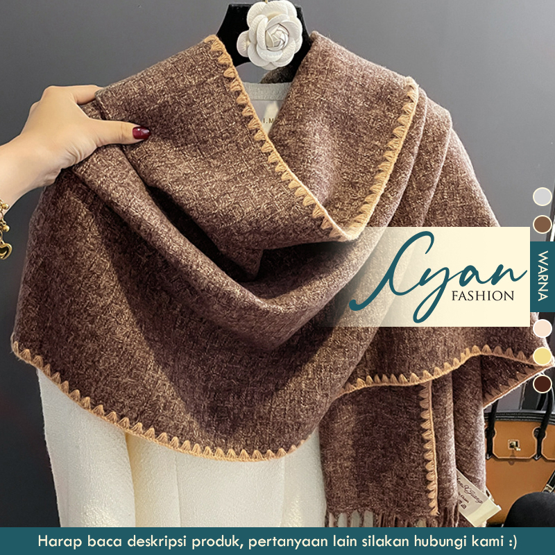 Syal &quot;Nagita&quot; 60 x 190 Anggun motif yang mewah Bahan High Grade Cashmere Immitation
