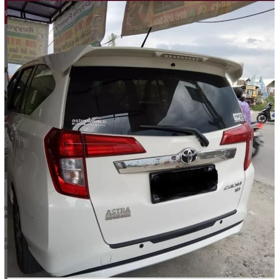 SPOILER MOBIL CALYA SIGRA TRD Standar + Lampu Sayap Mobil ABU HITAM MERAH PUTIH