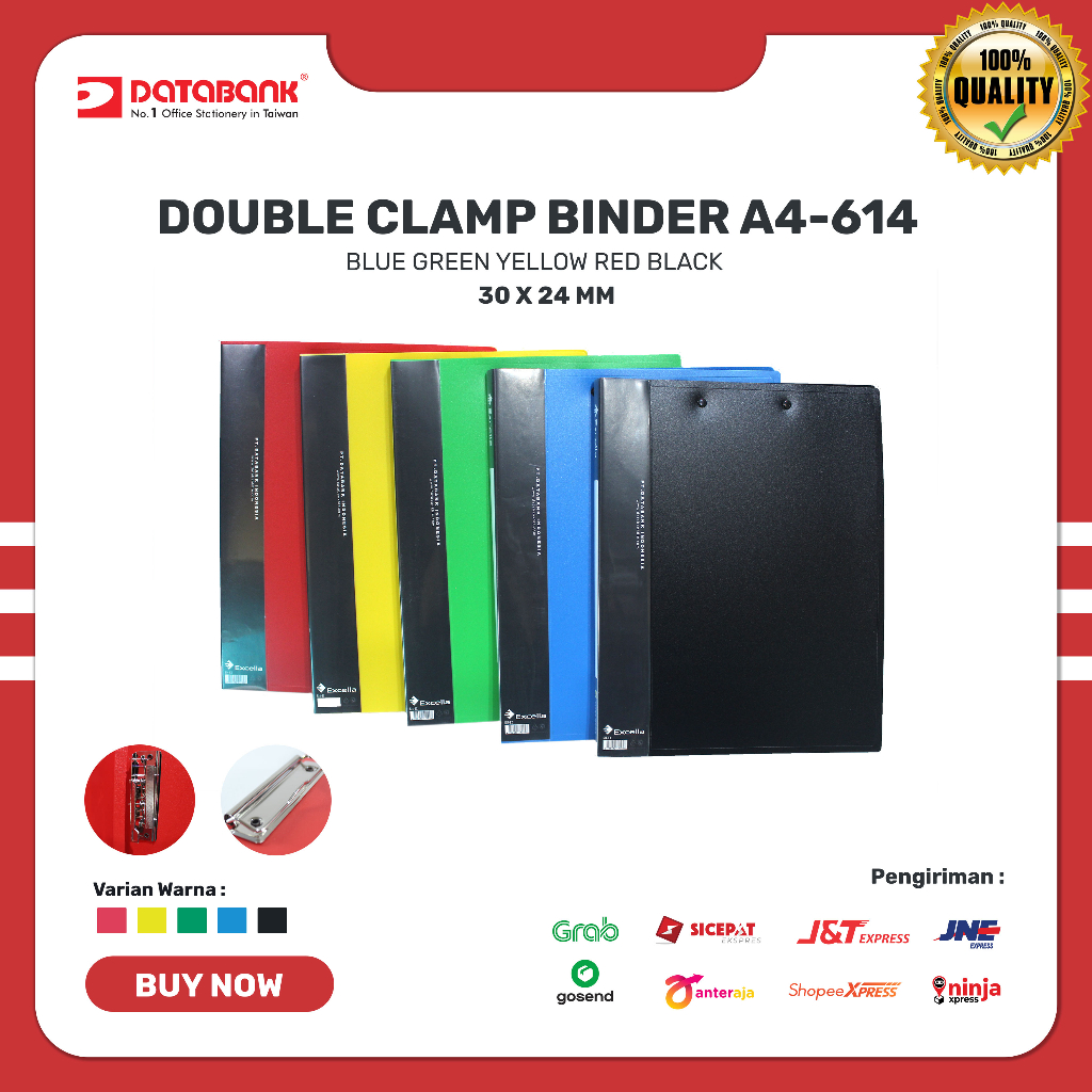 

DATABANK Double Clamp Binder A4 Penjepit Kertas Besi Sisi Kanan dan Kiri