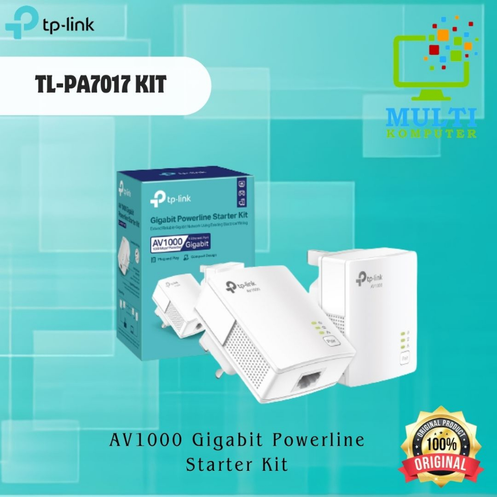 Powerline TP-Link TL-PA7017 KIT AV1000 Gigabit Starter Kit PA7017 KIT