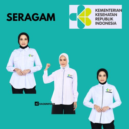 Kemeja Putih Kemenkes/Kemeja Lengan Panjang Kemenkes/Kemeja Putih Kementrian Kesehatan/Kemeja Putih Pria Kemenkes/Kemeja Resmi Kemenkes