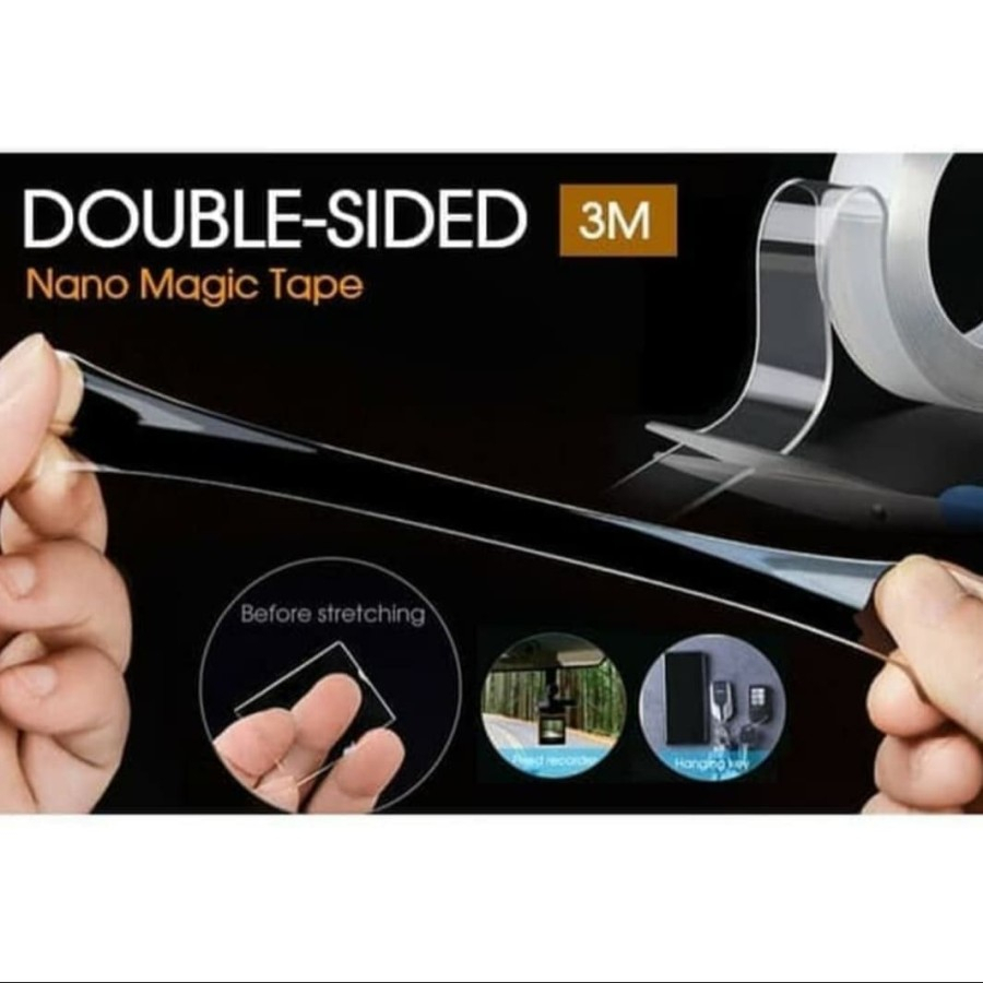 Double Tape Magic Bening Super Kuat Import Dobel Doble Tip Bening Super Lengket Waterproof Water Proof Anti Air Bisa Di Cuci Acrylic Akrilik Washable