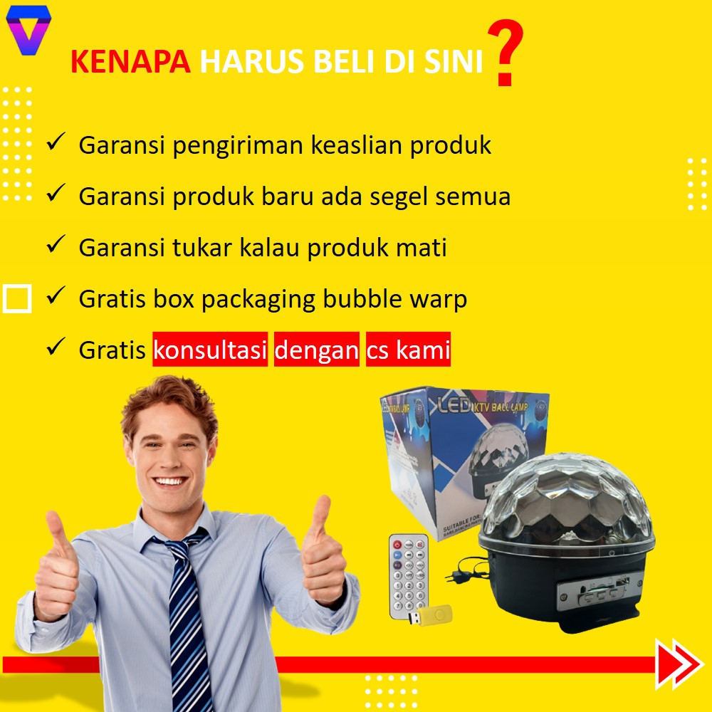 SPEAKER AKTIF PORTABLE SPIKER SUPER BASS SPEKER SOUND MINI DENGAN LAMPU DISKO LED CRYSTAL MAGIC BALL LIGHT JS189