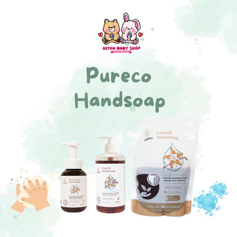 Pureco Liquid Handsoap / Foaming Handsoap 300 ml /500ml/1450 ml Sabun cuci tangan