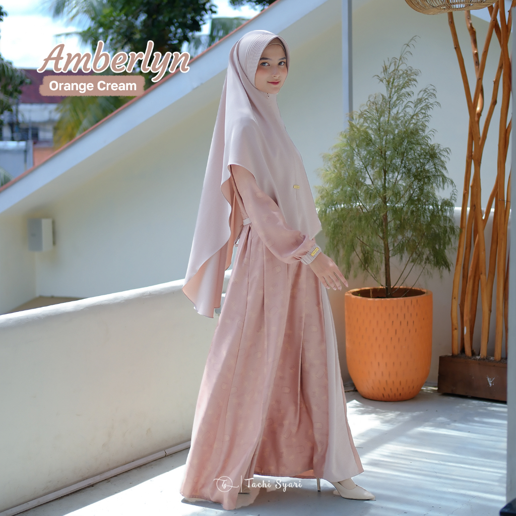 Amberlyn Series Gamis Set Khimar ( Gamis dan Khimar ) By Tachi Syari