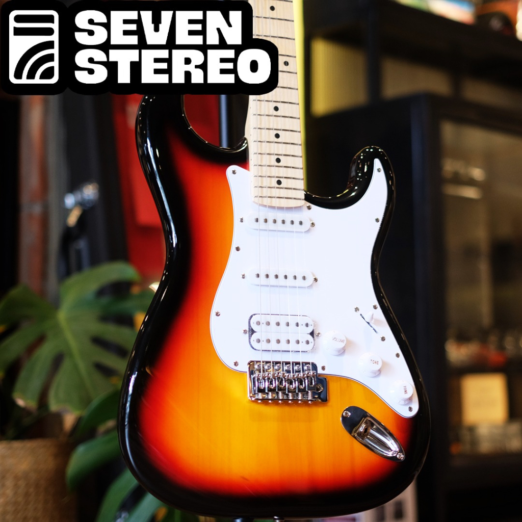 ARIAPRO STG004 Stratocaster HSS Maple FB Guitar 3 Tone Sunburst