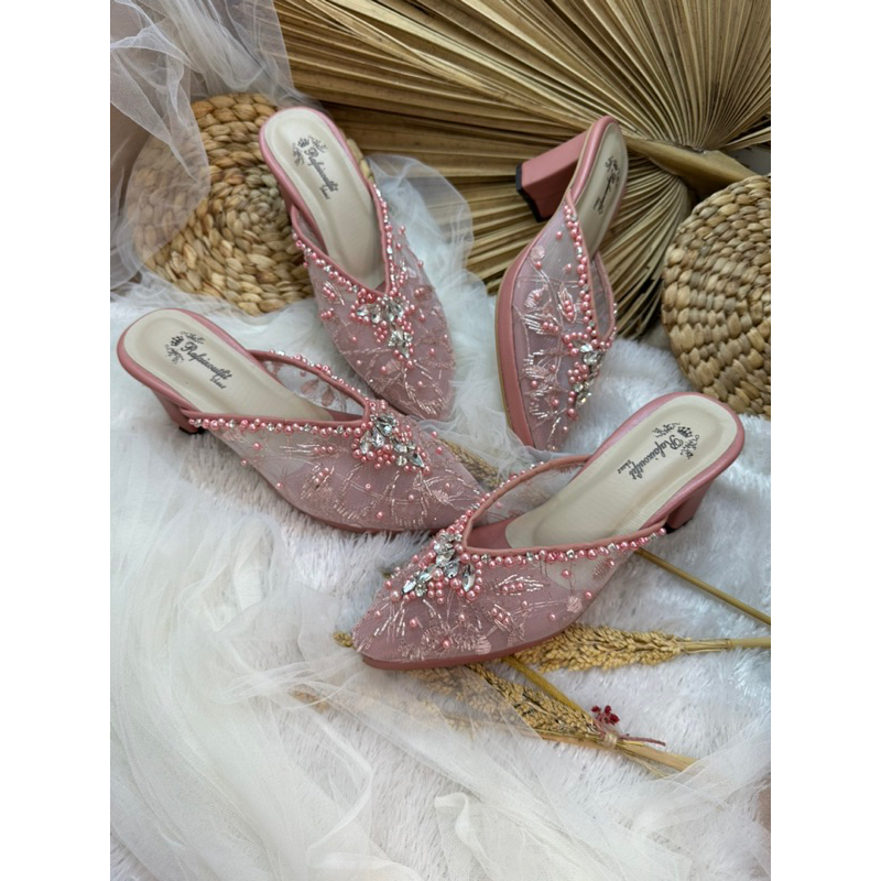 sepatu wedding alena dustypink 9cm platform