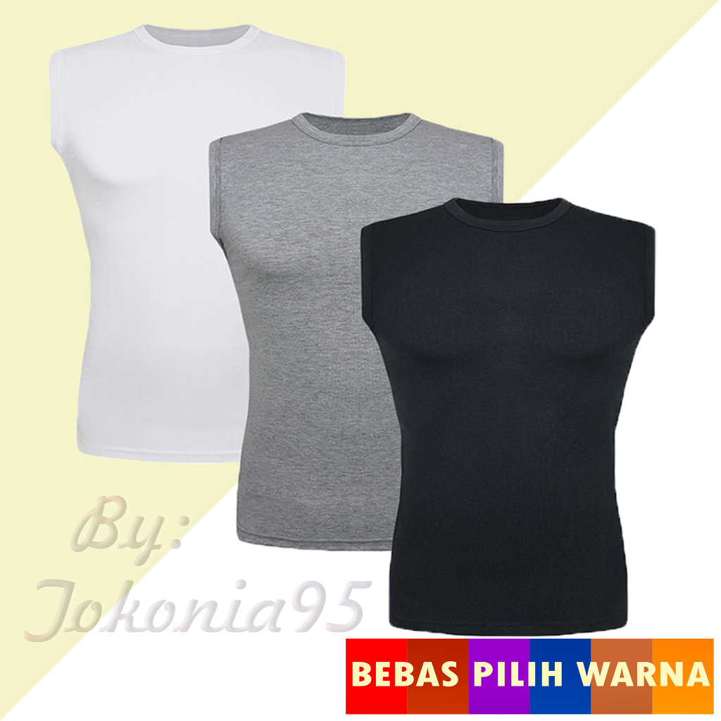 SEM Sport Kaos Dalam Pria Dewasa Tanpa Lengan Fitnes Sportwear