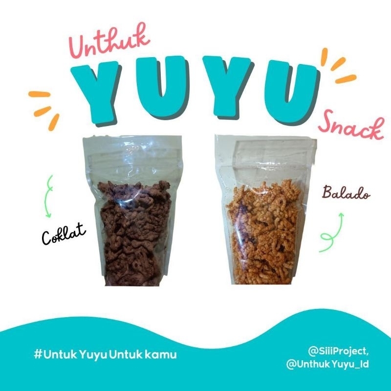 

[200g] UnthukYuyu_id/unthukyuyumodern/Makanan tradisional yang dikemas secara modern/Unthuk Yuyu 4 rasa/cemilan ringan/unthuk Yuyu ayam bawang/unthuk yuyu balado/untuk Yuyu/unthukyuyu