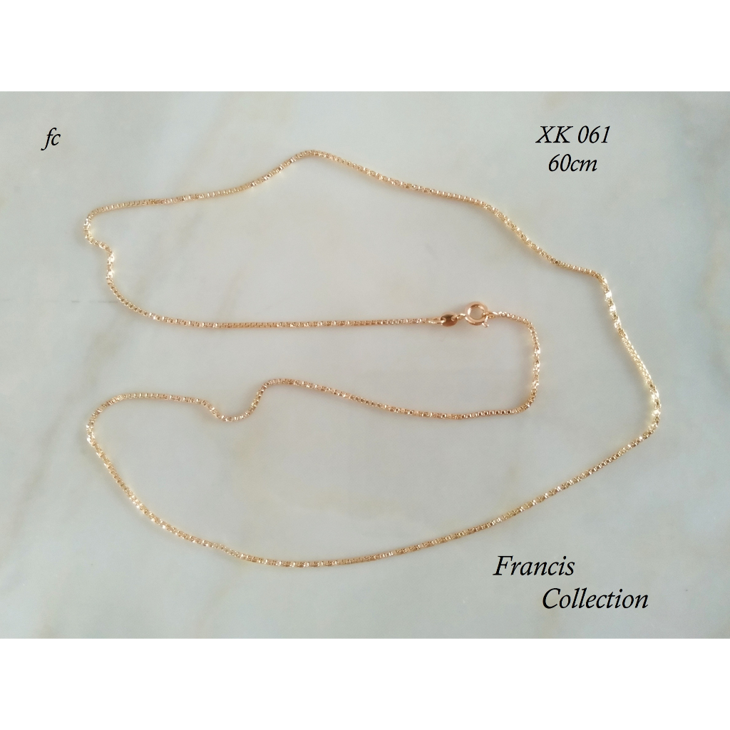 XK 061. Rantai Kalung Lapis Emas Model Italy variasi Pluntir