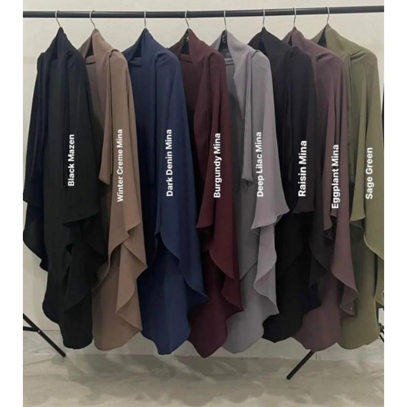 FK mini basic aljenna bahan mina warna deep lilac raisin eggplant