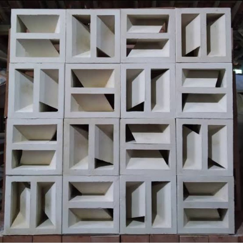 roster beton, roster beton minimalis, roster kupu kupu 2 muka