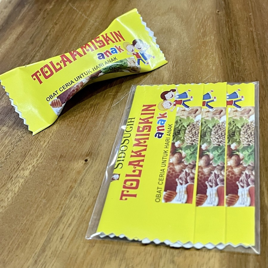 Amplop bentuk permen Lebaran karakter Panjang pendek, Angpao motif Lebaran, Amplop snack Idul Fitri amplop lucu