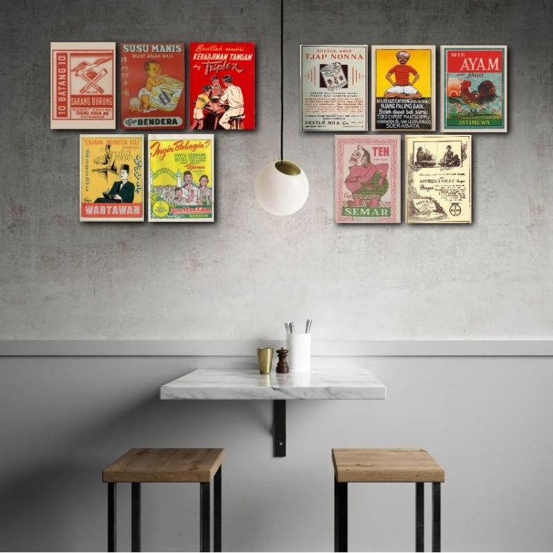 poster kayu / hiasan dinding / walldecor iklan jadul