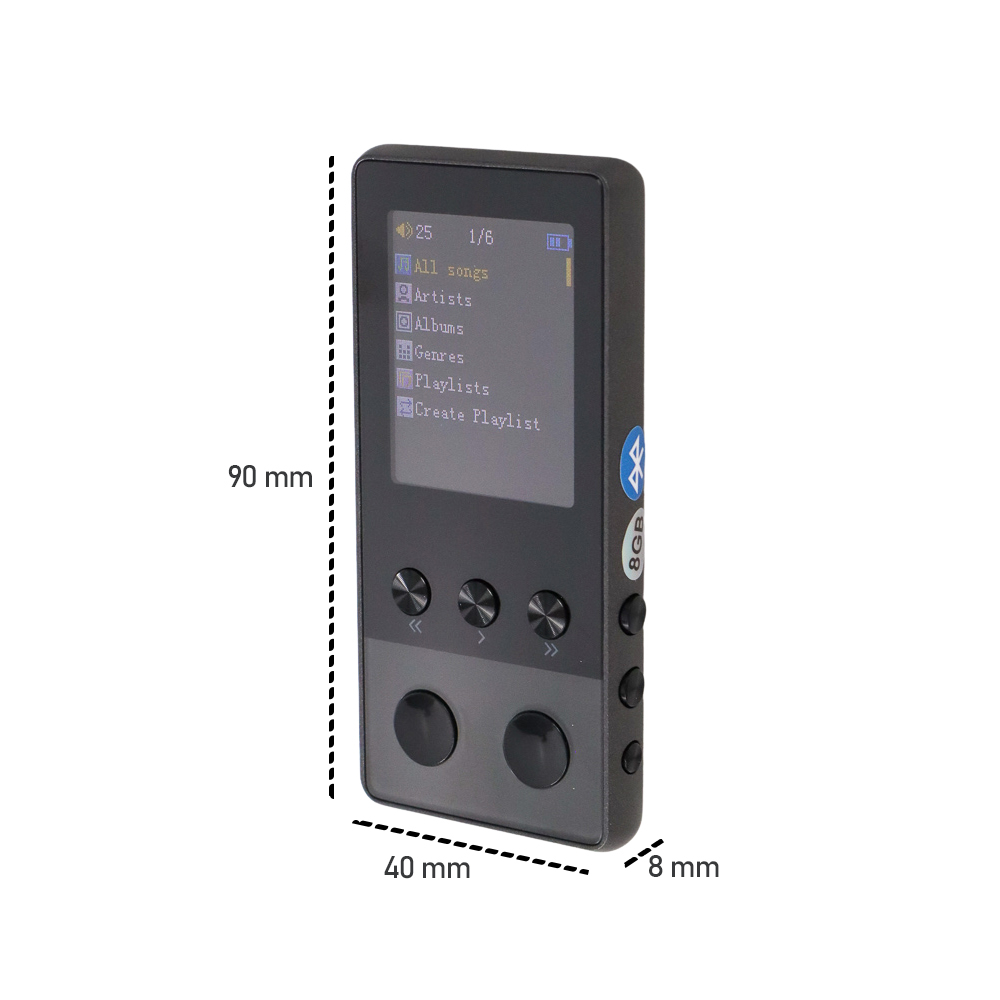 ONDA Bluetooth HiFi DAP MP3 Player LCD E-Book FM Radio Pedometer 16 GB