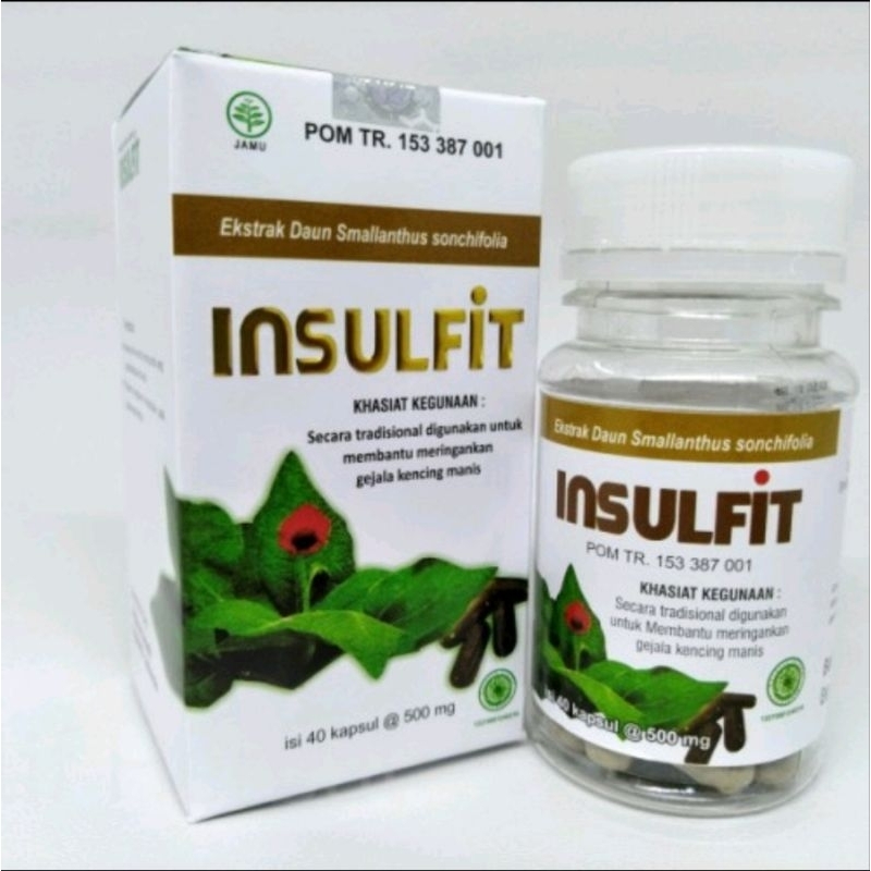 

Insulfit Kapsul Ektrak Daun Insulin isi 40 kapsul | Original