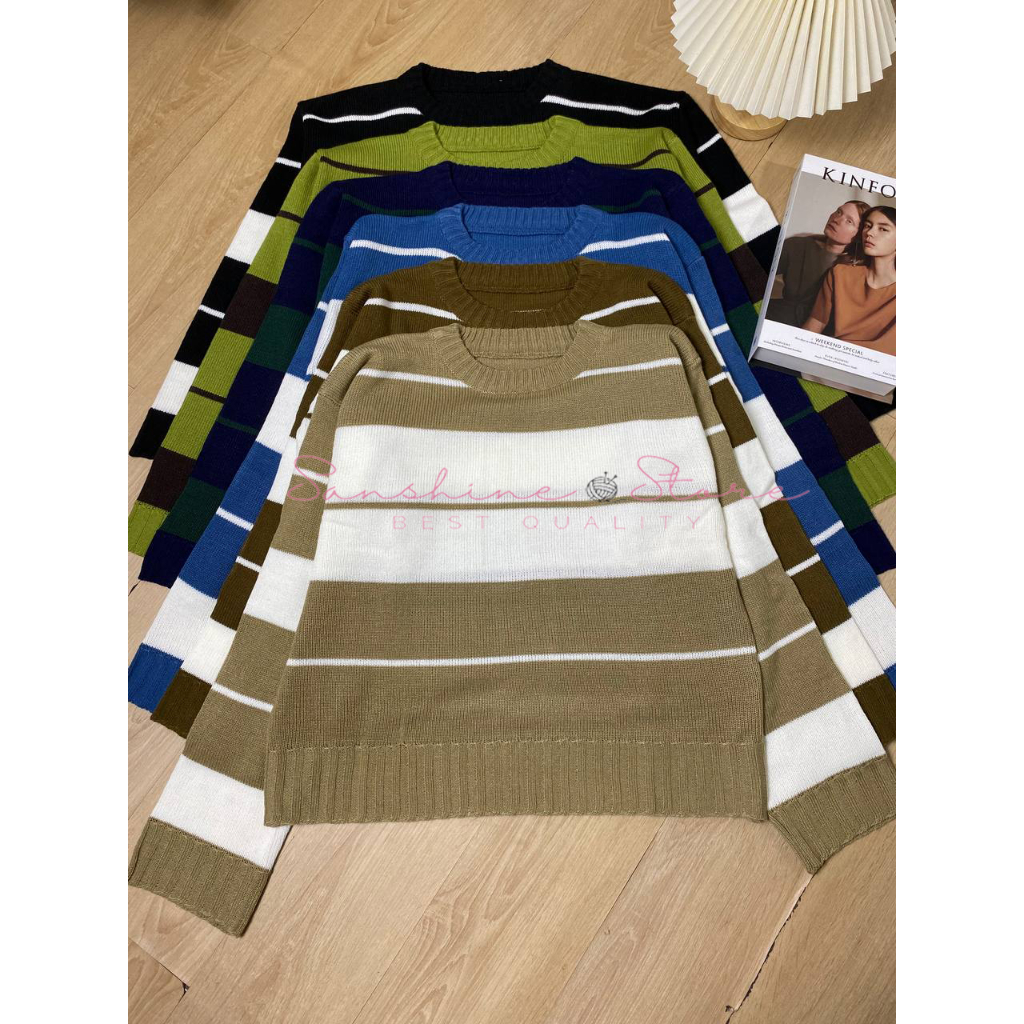 Rin Sweater Rajut Knit Crop Top Premium