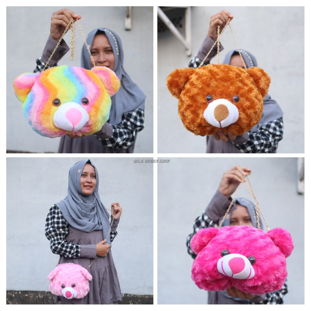 TAS SELEMPANG ANAK KARAKTER BONEKA BEAR BISA COD, TERMURAH