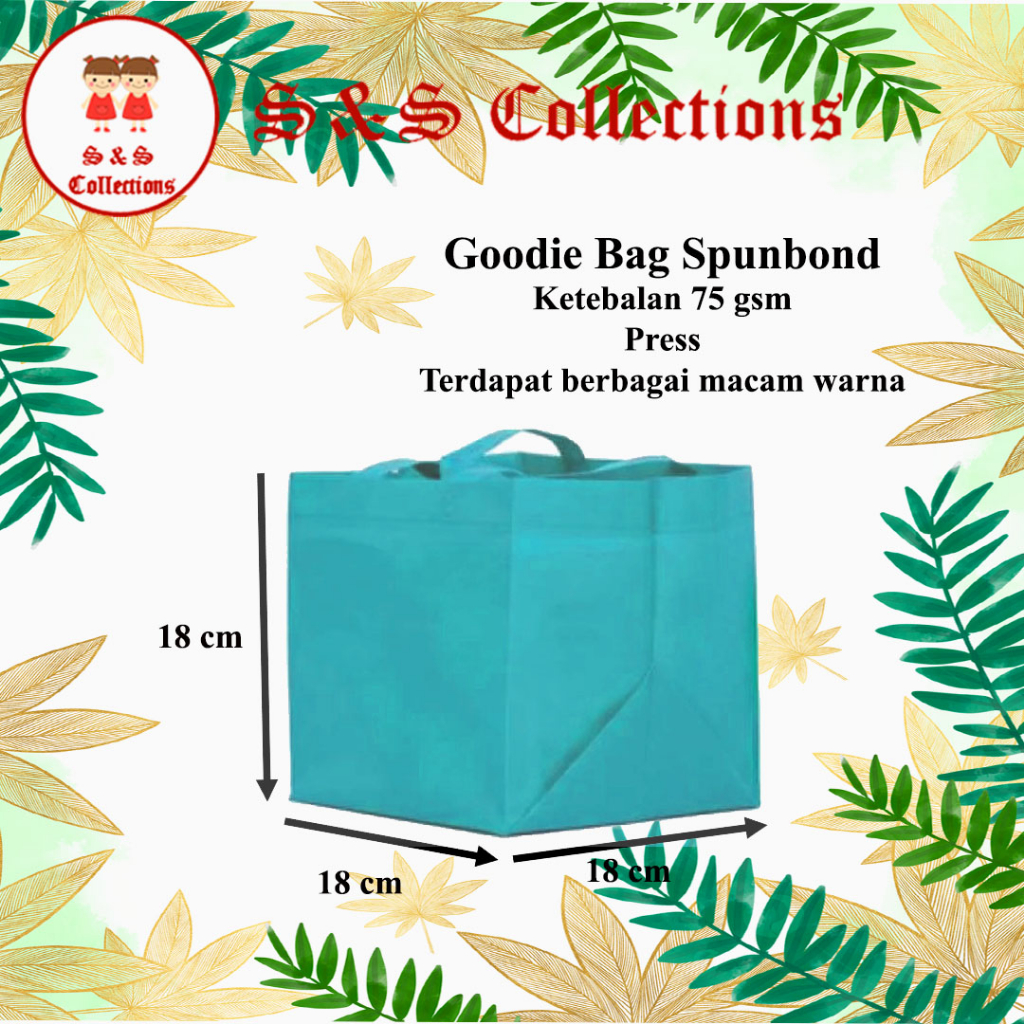 

(PREMIUM) Goodie Bag 18 cm x 18 cm x 18 cm | Tas Spundbond | Tas Berkat | Tote Bag | Tas Nasi Kotak